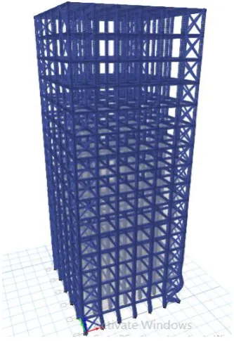 Figure-Building Frame with Shear wall 