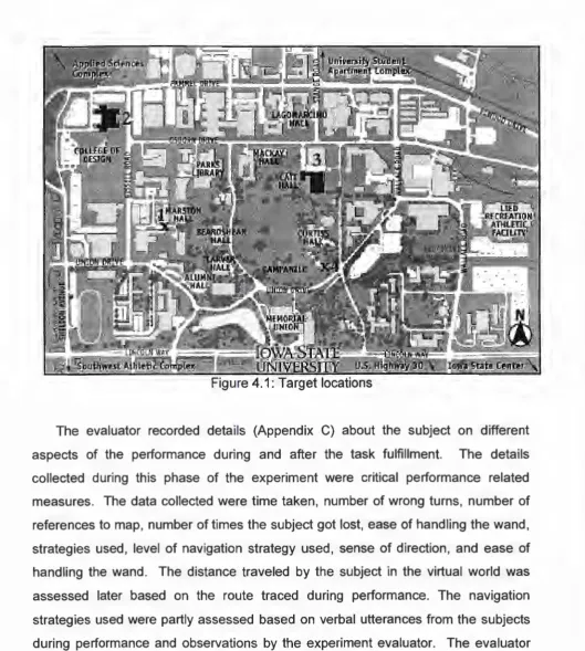 Figure 4.1: Target locations 