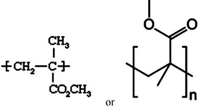 Figure 1. Structure of poly methyl methacrylate.        
