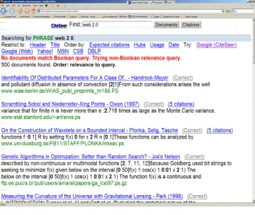 Figure 2-2 : CiteSeer Web Search Tool  