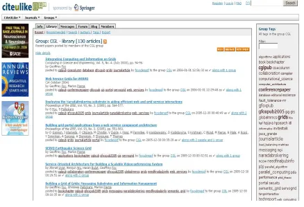 Figure 2-4 : CiteULike Annotation Tool 