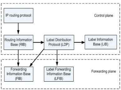 Figure 1 Flow chart of  MPLS labeling  