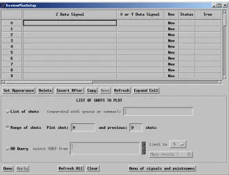Figure 2.7 A part of a big interface in ReviewPlus for setting up and managing of 