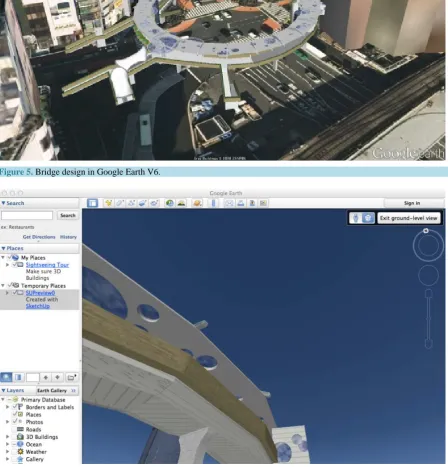 Figure 5. Bridge design in Google Earth V6. 