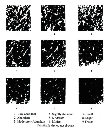 Figure 1.2 Visible marbling used by USDA Graders to determine the marbling 