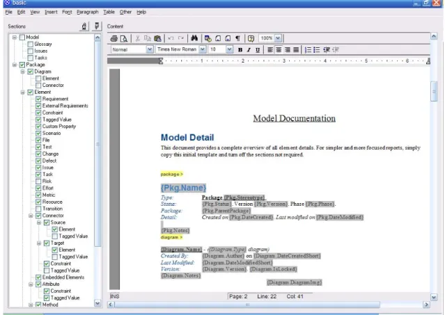 Figure 3.4: RTF template editor 