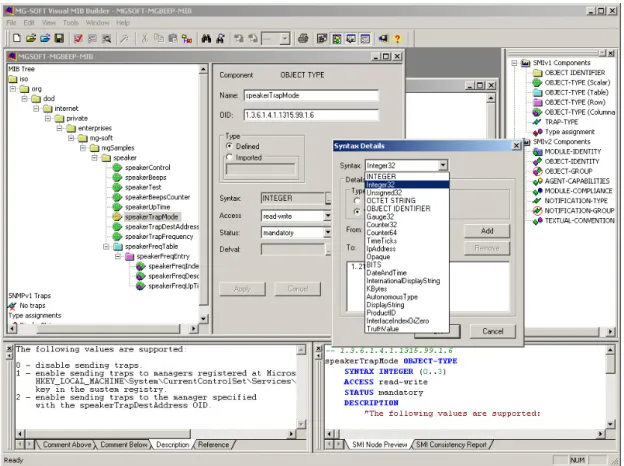 Figure 3.5: MG-SOFT visual MIB builder (Main window) 