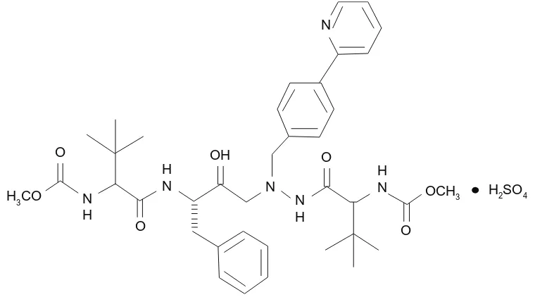 Figure 1 Chemical structure of atazanavir sulfate.