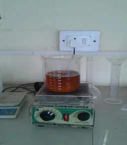 Figure 3.1 Heating of oil  
