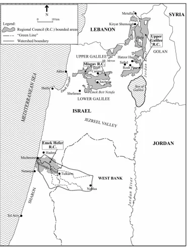 Figure 1. Case study setting: the three Regional Councils