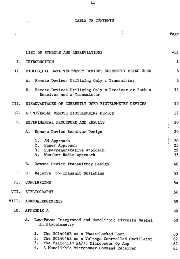 TABLE  OF  CONTENTS 