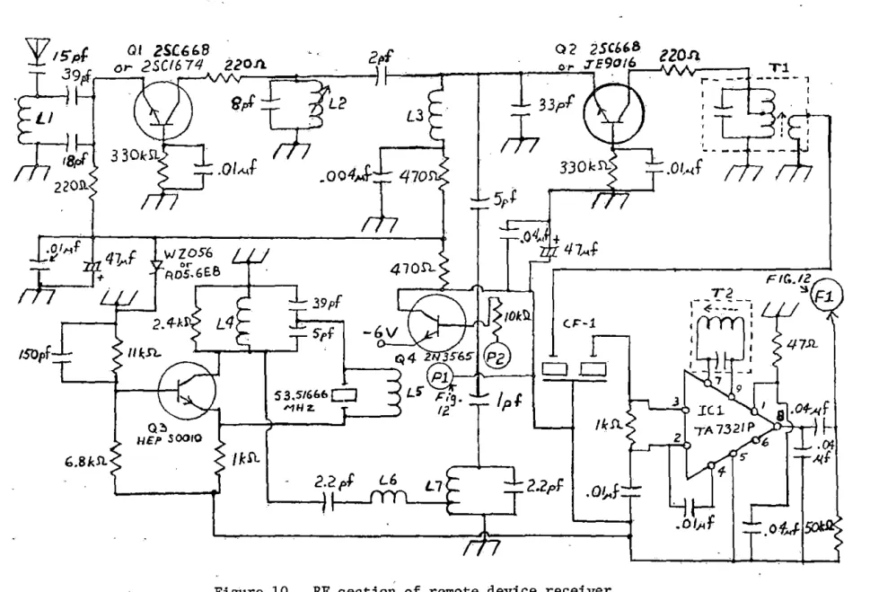 Figure  10.  RF  section  of  remote  device  receiver 