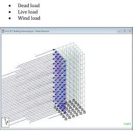 Figure 2: Applying Wind Load on RCC Building frame 