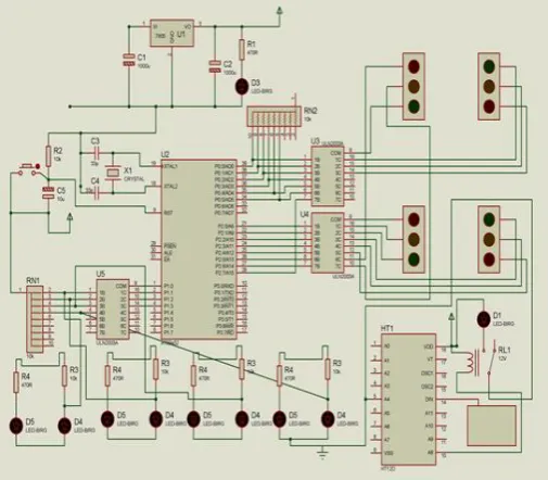Fig. 3. Block diagram of the circuit designed by Proteus 