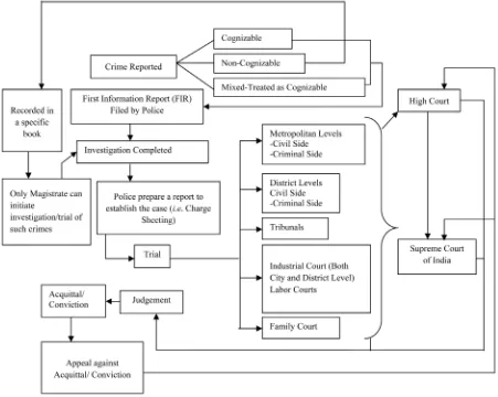 Figure 2. Flow chart describing the trial of a criminal complaint within the Indian juridical setting