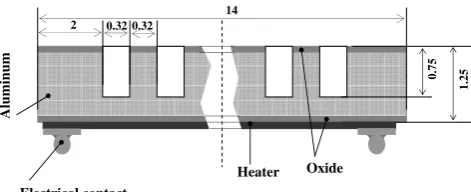 Fig. 3. Micro-channels cross-section.