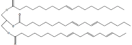 Figure 4. A representative structure of a triglyceride 