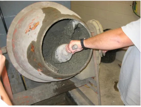 Figure 28. Preparation of concrete mix 