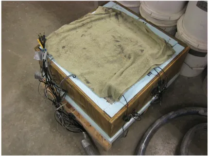 Figure 34 shows the instrumented slab in the ISU PCC laboratory during the first test phase