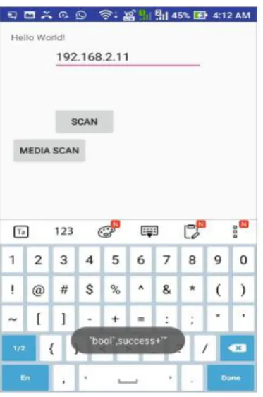 Fig.5. Scanning the apps with the server IP address 