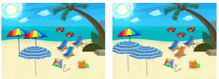 Figure 1: Example from the beach scenes used.