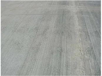 Figure 13. Variability in tined texture due to mix segregation/consistency problems. 