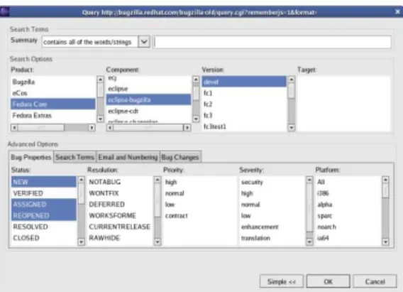 Figure 3: Query interface allows user to track results 42