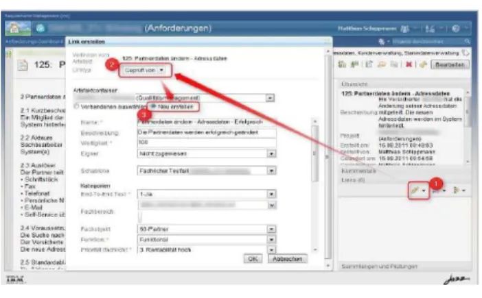 Figure 12: IBM Rational Quality Manager – Test cases based on requirements 