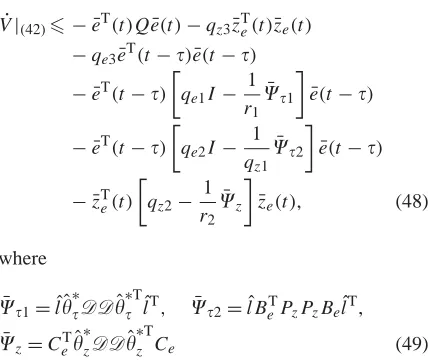 Fig. 5 was generated with the use of controller(17)–(19), (24), the plant model (52) withthe reference model (53) with a square-wave referencesignal � = 3, and r(t)