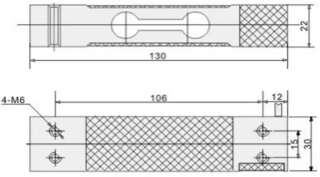 Fig 9: Dimension of Load Cell 