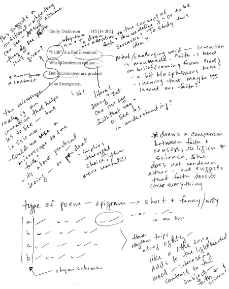 Figure 1.5 Sample Annotated Walt Whitman Poem “The Dalliance of the Eagles”