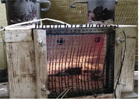 Figure 3. Example of the burning chamber without a sample 