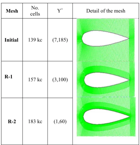 Table 3. Details of the mesh near the blades. 