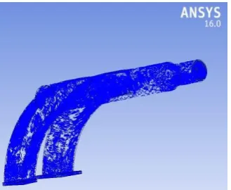Fig.5: Mesh Model and Boundary conditions applied on optimized intake manifolds 