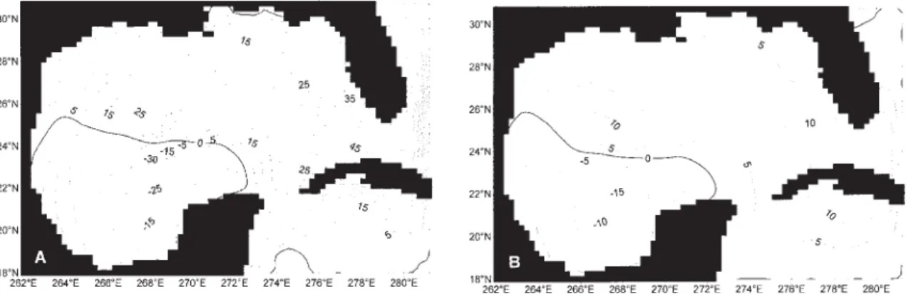Fig. 12. As Figure 11, but for the mixed layer depth.