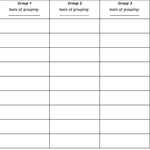 table for your answers. 