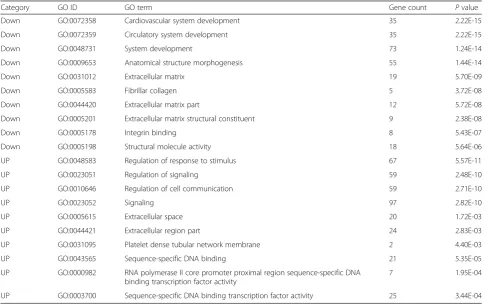 Table 1 Function enrichment analysis of DEGs