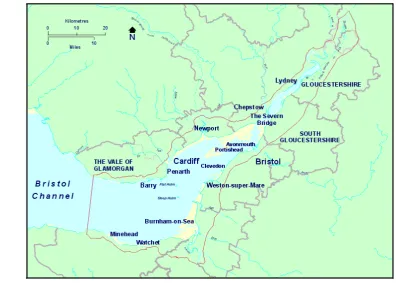 Figure 1. Map of the Bristol Channel and Severn Estuary (Source: Severn Estuary Partnership)