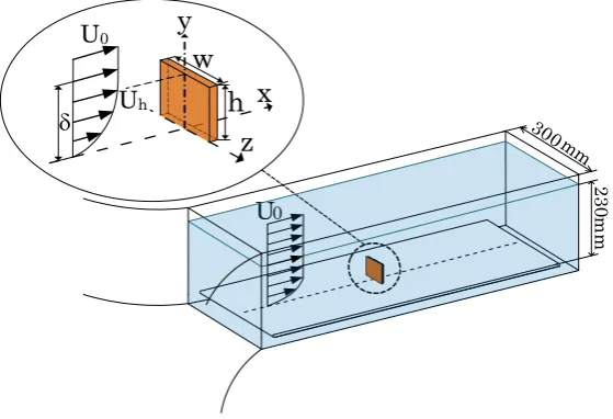 Figure 1. Schematic diagram of experimental apparatus and coordinate system.