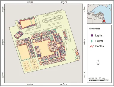 Figure 5. Electricity network in the ground floor of Abu Halifa high school. 