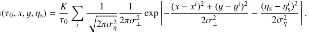 Figure 1 shows an example of transverse (ηentropy density indistributed mainly in the negative rapidity region,0 fm