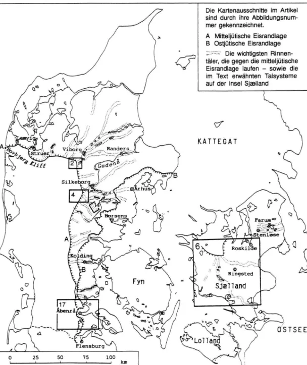 Fig. 1: Localities mentioned in the article. Map sections used as illustrations are designated through their  figure numbers