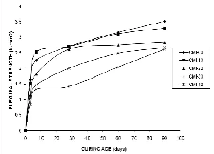 Fig. 4. Modulus of Elasticity of foamed concrete mixes with fly ash under different curing conditions