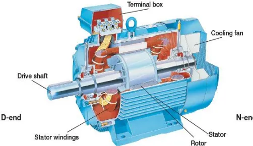 Figure No.1.1 Induction Motor Cut Way view 