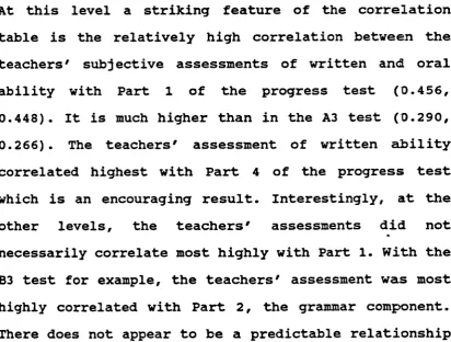 table is the relatively high correlation between the