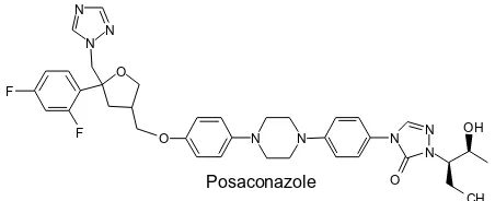 Figure 1 The structural formula of posaconazole.