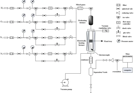 Figure 1. Schematic diagram of fixed bed reactor. 