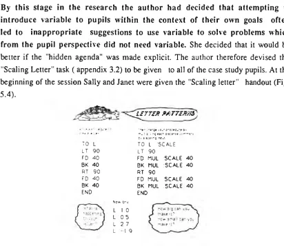 Fig. 5.4: The "Scaling Letter" task 