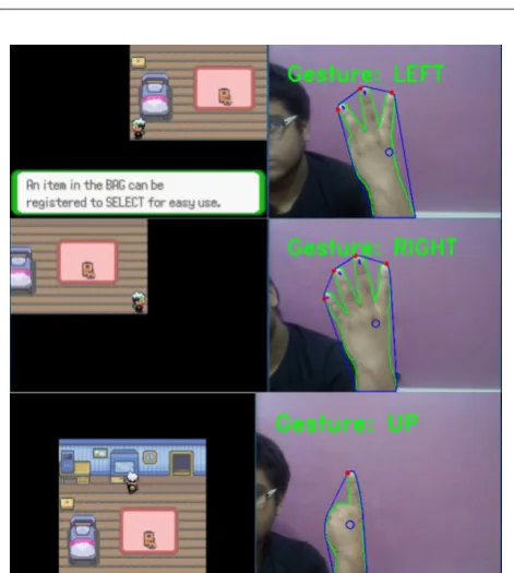 Fig -6: Using Gestures as Input to play on the Visual Boy Advance  