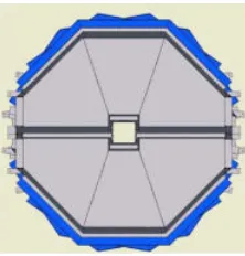 Figure 8. Schematic view of the MuCh station withthree straw chambers.